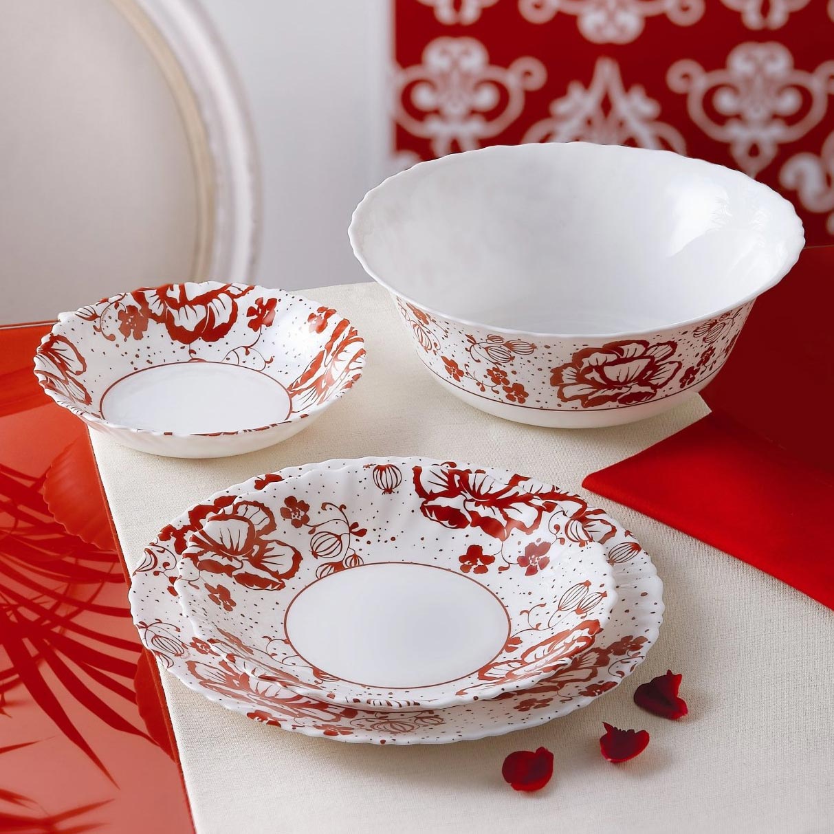 Столовый сервиз ALCOVE RED 19 предметов