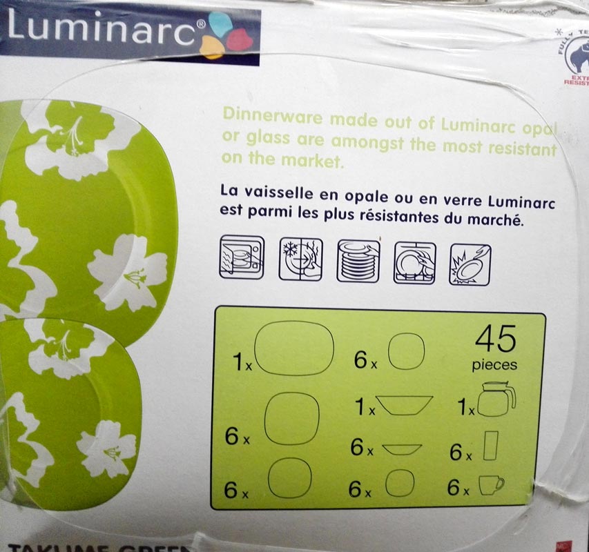 Столовый сервиз TAKUME GREEN 45 предметов — изображение 3