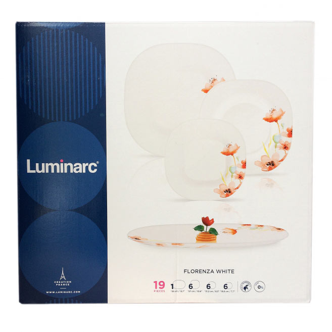 Столовый сервиз FLORENZA WHITE 19 предметов — изображение 2
